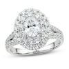 Thumbnail Image 1 of Previously Owned Diamond Engagement Ring 1-7/8 ct tw Oval & Round 14K White Gold