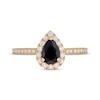 Thumbnail Image 3 of Neil Lane Pear-Shaped Black & White Diamond Engagement Ring 1-1/8 ct tw 14K Yellow Gold