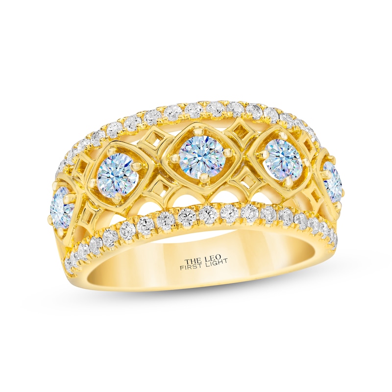 Main Image 1 of THE LEO First Light Diamond Round-Cut Anniversary Band 1-1/4 ct tw 14K Yellow Gold