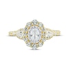 Thumbnail Image 3 of Oval-Cut Diamond Halo Engagement Ring 1-1/2 ct tw 14K Yellow Gold