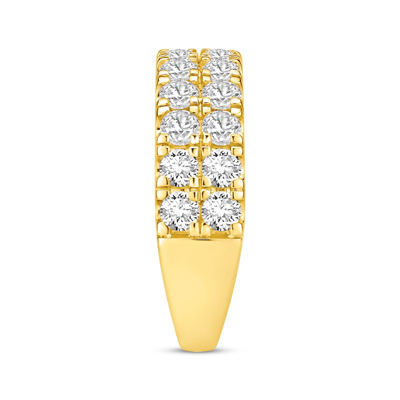 Main Image 2 of Lab-Grown Diamonds by KAY Two-Row Anniversary Band 2 ct tw 14K Yellow Gold