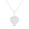 Thumbnail Image 1 of Multi-Diamond Heart-Shaped Necklace 1/3 ct tw 14K White Gold 18&quot;