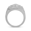 Thumbnail Image 3 of Men's Diamond Target Ring 1/10 ct tw Sterling Silver