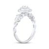 Thumbnail Image 2 of Pear-Shaped Diamond Double Halo Engagement Ring 1/2 ct tw 14K White Gold