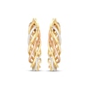 Thumbnail Image 2 of Twist Hoop Earrings 18K Tri-Color Gold 20mm