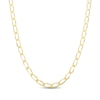 Thumbnail Image 0 of Solid Oval Link Curb Chain Necklace 10K Yellow Gold 22"