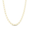 Thumbnail Image 0 of Solid Oval Link Curb Chain Necklace 10K Yellow Gold 18"