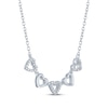 Thumbnail Image 3 of Diamond Accent Alternating Hearts Necklace Sterling Silver 18&quot;