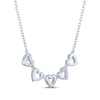 Thumbnail Image 4 of Diamond Accent Alternating Hearts Necklace Sterling Silver 18&quot;