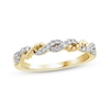 Thumbnail Image 0 of Threads of Love Diamond Twist Anniversary Ring 1/5 ct tw 14K Yellow Gold