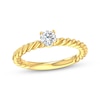 Thumbnail Image 0 of Round-Cut Diamond Solitaire Rope Shank Engagement Ring 1/3 ct tw 14K Yellow Gold (I/I2)