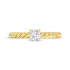 Thumbnail Image 3 of Round-Cut Diamond Solitaire Rope Shank Engagement Ring 1/3 ct tw 14K Yellow Gold (I/I2)