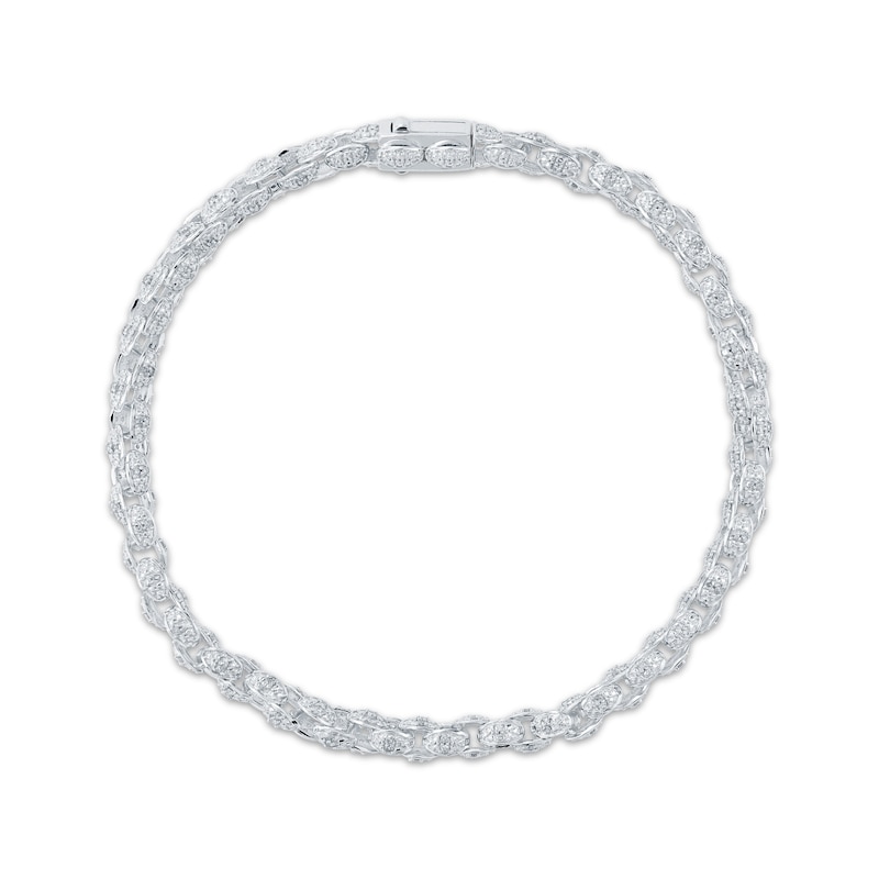 Main Image 3 of Men's Diamond Chain Link Necklace & Bracelet Gift Set 2-7/8 ct tw Sterling Silver