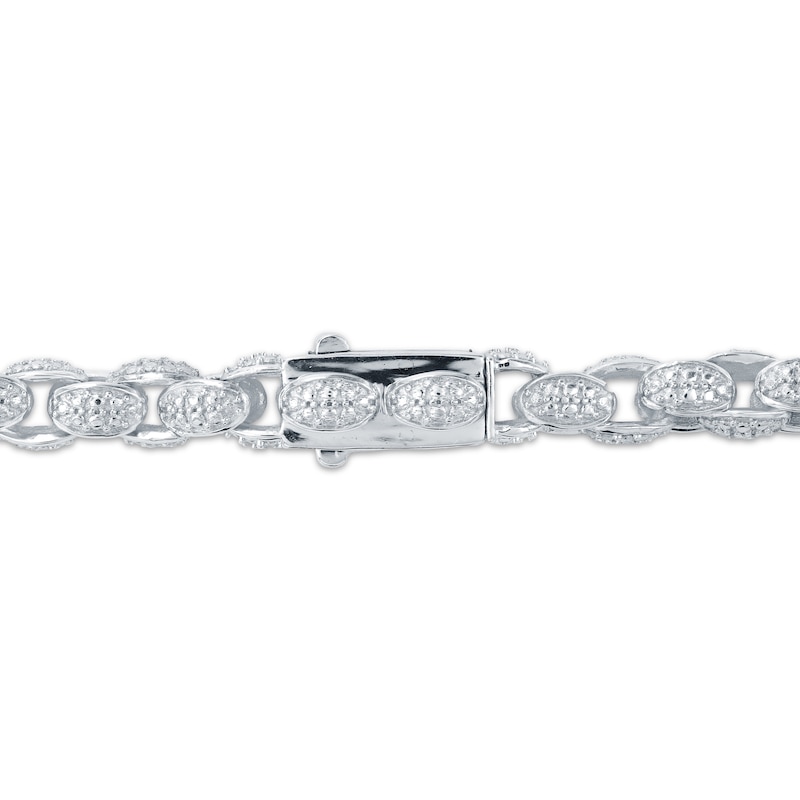 Main Image 5 of Men's Diamond Chain Link Necklace & Bracelet Gift Set 2-7/8 ct tw Sterling Silver