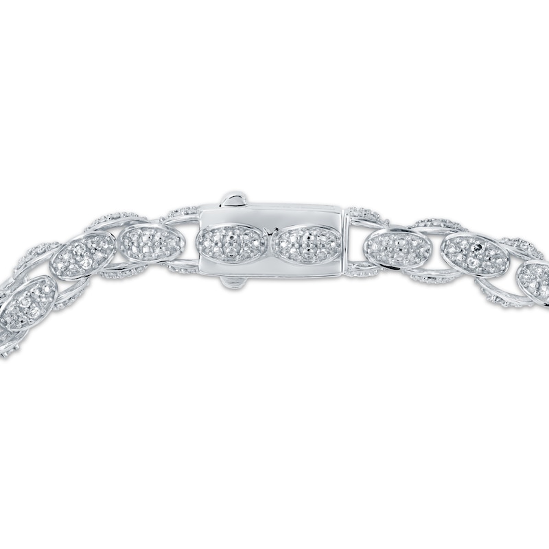 Main Image 6 of Men's Diamond Chain Link Necklace & Bracelet Gift Set 2-7/8 ct tw Sterling Silver