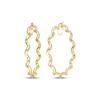 Thumbnail Image 1 of Wavy Hoop Earrings 40mm 10K Yellow Gold