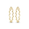 Thumbnail Image 2 of Wavy Hoop Earrings 40mm 10K Yellow Gold