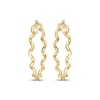 Thumbnail Image 1 of Wavy Hoop Earrings 60mm 10K Yellow Gold