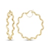 Thumbnail Image 2 of Wavy Hoop Earrings 60mm 10K Yellow Gold