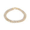 Thumbnail Image 0 of Previously Owned Hollow Diamond-Cut Curb Chain Bracelet 10K Yellow Gold 8.5"