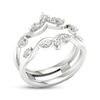 Thumbnail Image 2 of Previously Owned Marquise & Round-Cut Diamond Enhancer Ring 1/2 ct tw 14K White Gold