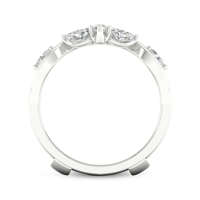 Main Image 4 of Previously Owned Marquise & Round-Cut Diamond Enhancer Ring 1/2 ct tw 14K White Gold