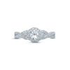 Thumbnail Image 3 of Previously Owned Round-cut Diamond Engagement Ring 3/4 ct tw 14K White Gold