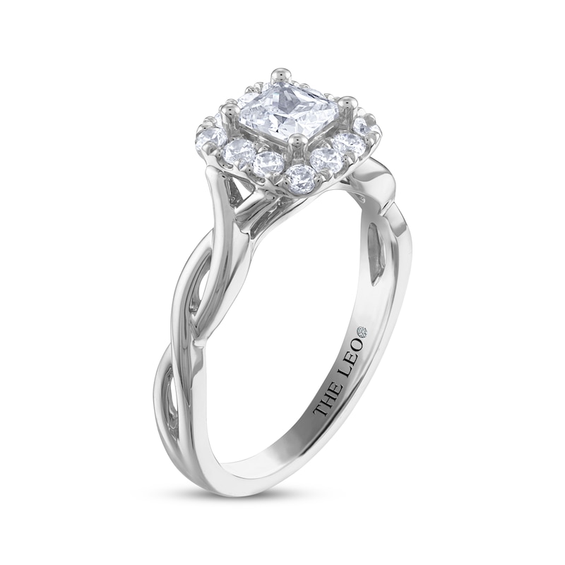 Main Image 2 of Previously Owned THE LEO Diamond Princess-Cut Engagement Ring 3/4 ct tw 14K White Gold