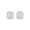 Thumbnail Image 2 of Previously Owned Multi-Diamond Center Square Stud Earrings 1/2 ct tw 10K White Gold