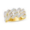 Thumbnail Image 1 of Previously Owned Men's Diamond Diagonal Curb Ring 1 ct tw 10K Yellow Gold