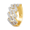 Thumbnail Image 2 of Previously Owned Men's Diamond Diagonal Curb Ring 1 ct tw 10K Yellow Gold