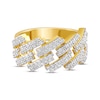 Thumbnail Image 3 of Previously Owned Men's Diamond Diagonal Curb Ring 1 ct tw 10K Yellow Gold