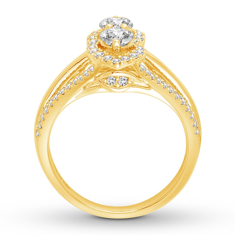 Main Image 3 of Previously Owned Ever Us Diamond Engagement Ring 1 ct tw 14K Yellow Gold