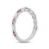 Thumbnail Image 2 of Previously Owned Neil Lane Pink Tourmaline & Diamond Anniversary Ring 1/6 ct tw 14K White Gold