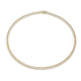 Previously Owned Solid Cuban Chain Necklace 14K Yellow Gold 22&quot;