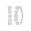 Thumbnail Image 1 of Previously Owned Diamond Halo Hoop Earrings 1 ct tw 10K White Gold