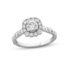 Thumbnail Image 1 of Previously Owned Diamond Halo Engagement Ring 1 ct tw Round-cut 14K White Gold