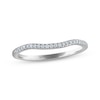 Thumbnail Image 1 of Previously Owned Diamond Contoured Wedding Band 1/10 ct tw 14K White Gold