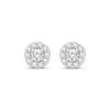 Thumbnail Image 1 of Previously Owned Diamond Halo Stud Earrings 1 ct tw 10K White Gold