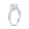 Thumbnail Image 2 of Previously Owned Diamond Twist Halo Engagement Ring 1 ct tw Round-cut 14K White Gold