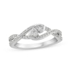 Thumbnail Image 1 of Previously Owned Diamond Two-Stone Bypass Swirl Ring 1/2 ct tw 10K White Gold