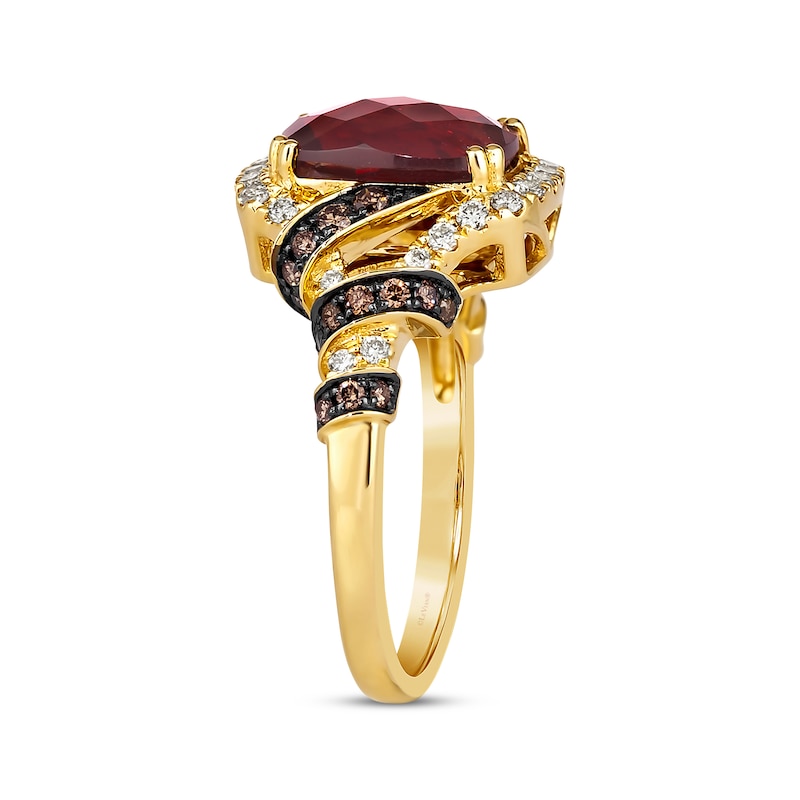 Main Image 2 of Previously Owned Le Vian Limited Edition Garnet Ring 1/2 ct tw Diamonds 14K Honey Gold