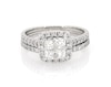 Thumbnail Image 1 of Previously Owned Diamond Bridal Set 1-1/8 ct tw Princess-cut 14K White Gold Size 6.5