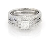 Thumbnail Image 1 of Previously Owned THE LEO First Light Diamond Princess-Cut Bridal Set 1-7/8 ct tw 14K White Gold Size 8.25