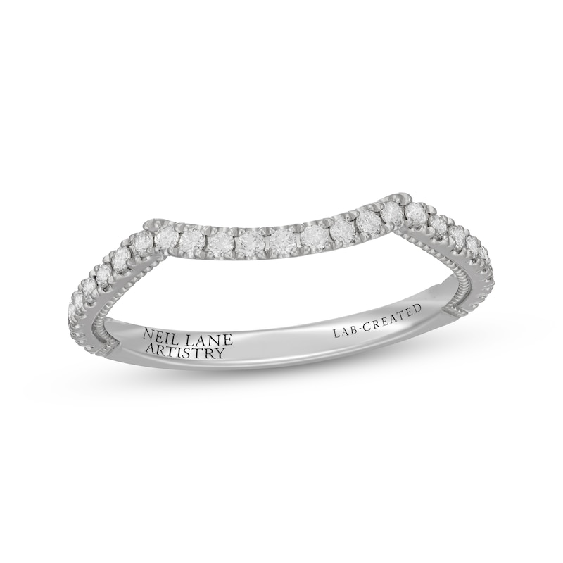 Main Image 1 of Previously Owned Neil Lane Artistry Lab-Grown Diamond Contour Wedding Band 1/4 ct tw 14K White Gold