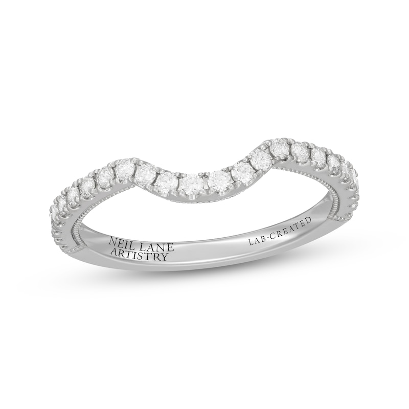 Main Image 1 of Previously Owned Neil Lane Artistry Lab-Grown Diamond Contour Wedding Band 1/3 ct tw 14K White Gold