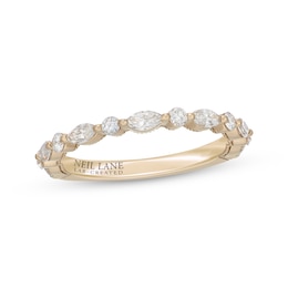 Previously Owned Neil Lane Artistry Marquise & Round-Cut Lab-Grown Diamond Anniversary Band 3/4 ct tw 14K Yellow Gold