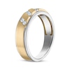 Thumbnail Image 2 of Previously Owned Men's Diamond Diagonal Wedding Band 1/5 ct tw 10K Two-Tone Gold