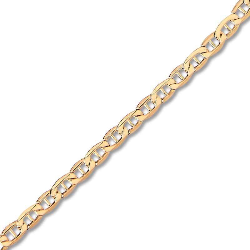 Main Image 2 of Previously Owned Hollow Mariner Link Necklace 14K Yellow Gold 24&quot;