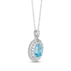 Thumbnail Image 2 of Blue Topaz & White Lab-Created Sapphire Necklace Sterling Silver 18&quot;